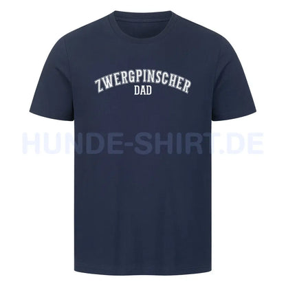 Premium T-Shirt "Zwergpinscher - DAD" French Navy – hunde-shirt.de