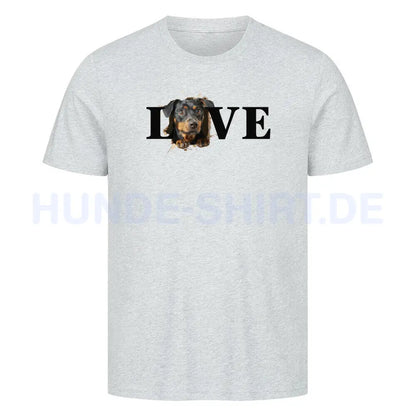 Premium T-Shirt "Zwergpinscher - LOVE" Heather Grey – hunde-shirt.de