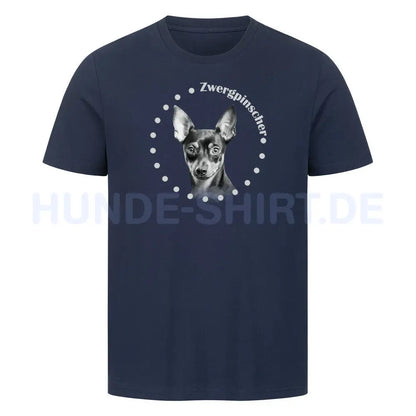 Premium T-Shirt "Zwergpinscher R" French Navy – hunde-shirt.de