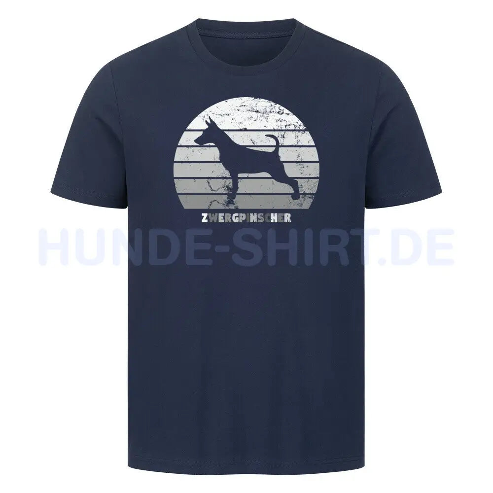 Premium T-Shirt "Zwergpinscher S" French Navy – hunde-shirt.de