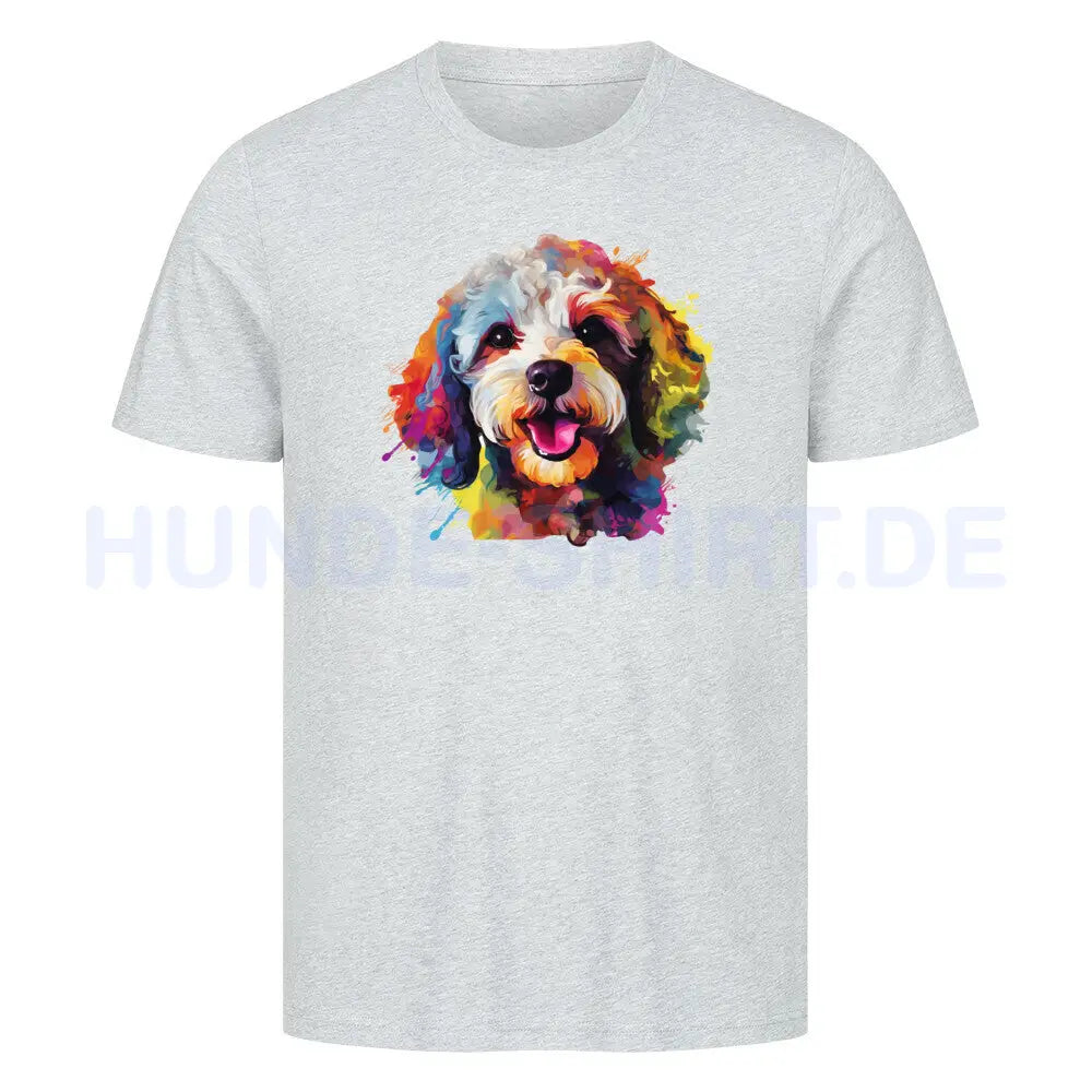 Premium T-Shirt "Zwergpudel - Happy" Heather Grey – hunde-shirt.de