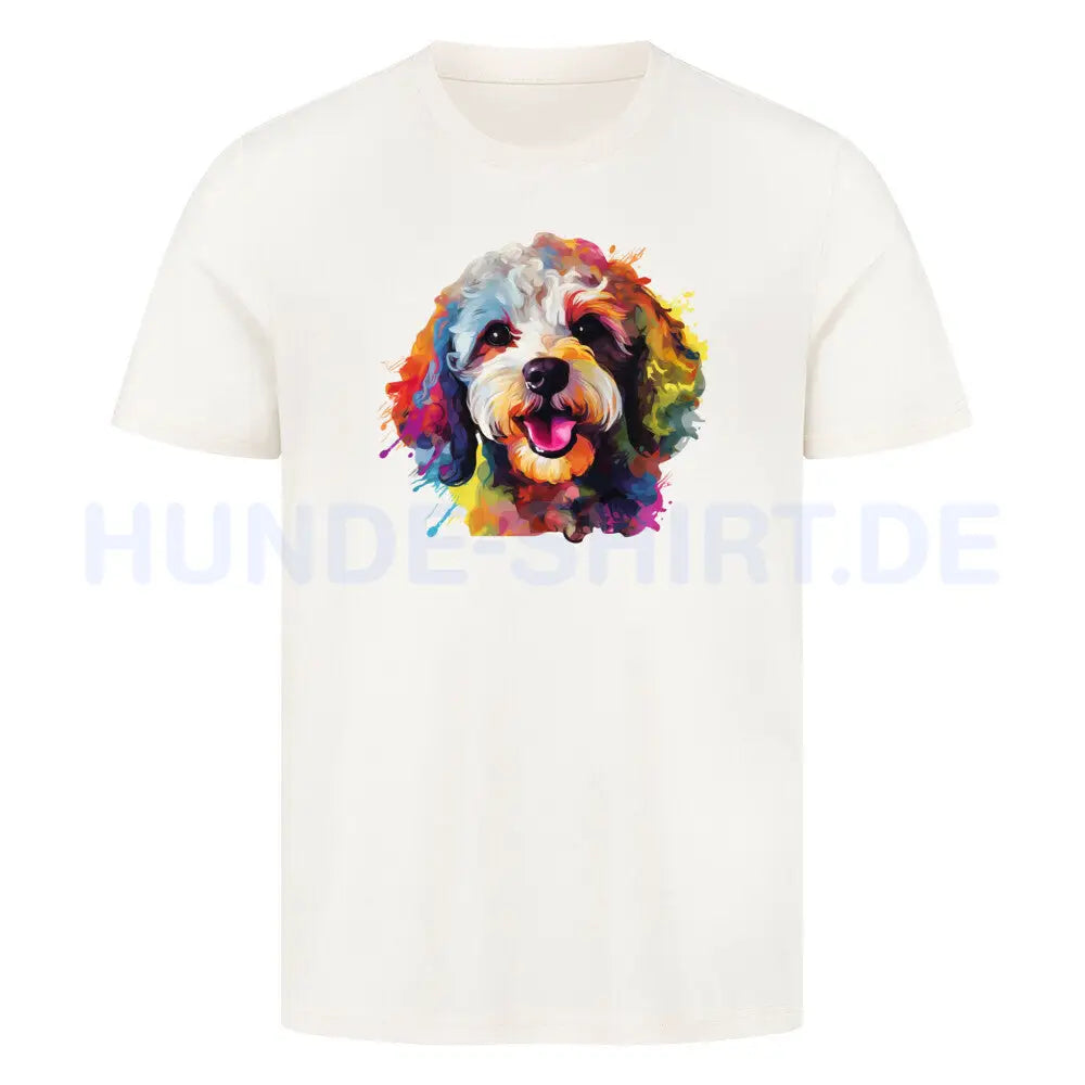 Premium T-Shirt "Zwergpudel - Happy" Natural Raw – hunde-shirt.de