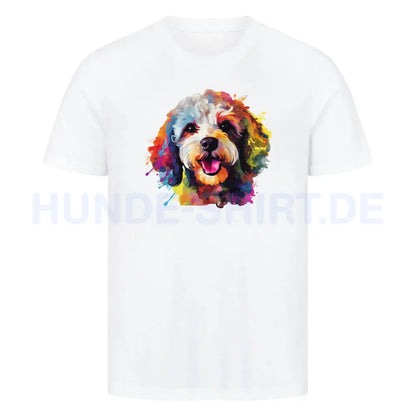 Premium T-Shirt "Zwergpudel - Happy" Weiß – hunde-shirt.de