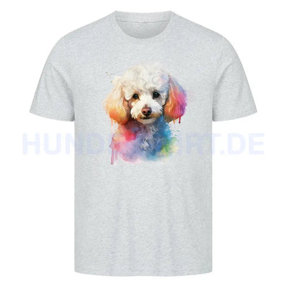 Premium T-Shirt "Zwergpudel Paint" Heather Grey – hunde-shirt.de