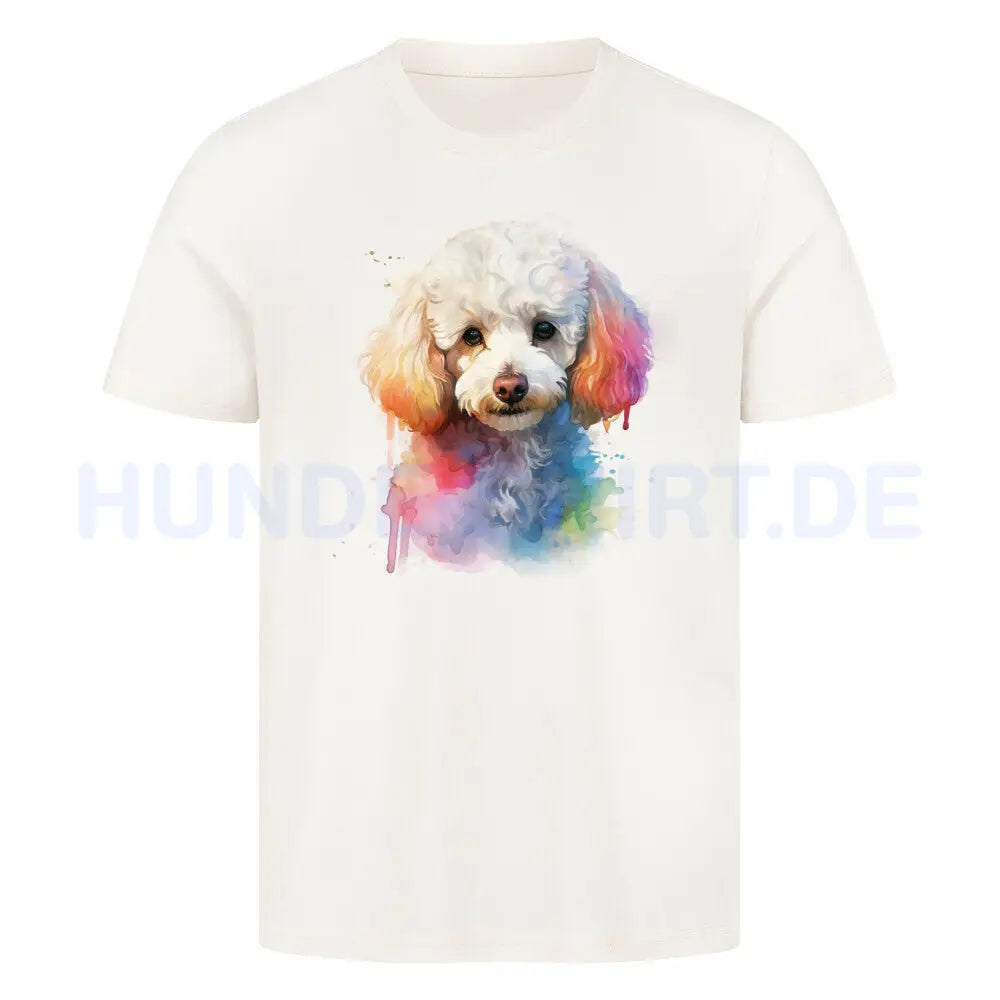 Premium T-Shirt "Zwergpudel Paint" Natural Raw – hunde-shirt.de