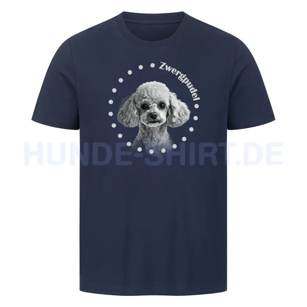 Premium T-Shirt "Zwergpudel R" French Navy – hunde-shirt.de