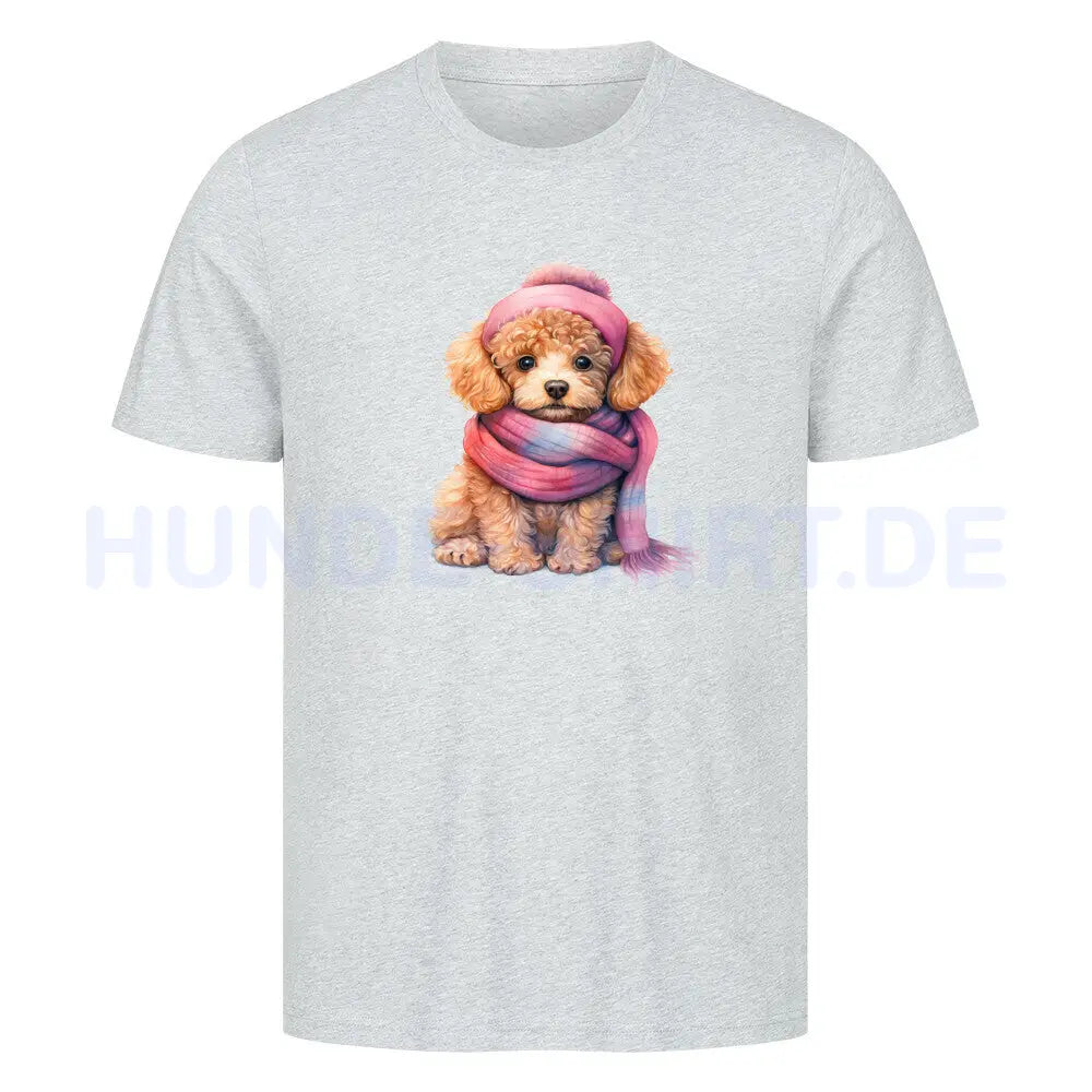 Premium T-Shirt "Zwergpudel - Wintermädchen" Heather Grey – hunde-shirt.de