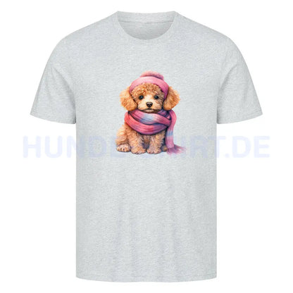 Premium T-Shirt "Zwergpudel - Wintermädchen" Heather Grey – hunde-shirt.de