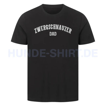 Premium T-Shirt "Zwergschnauzer - DAD" Schwarz – hunde-shirt.de