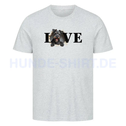 Premium T-Shirt "Zwergschnauzer LOVE" Heather Grey – hunde-shirt.de