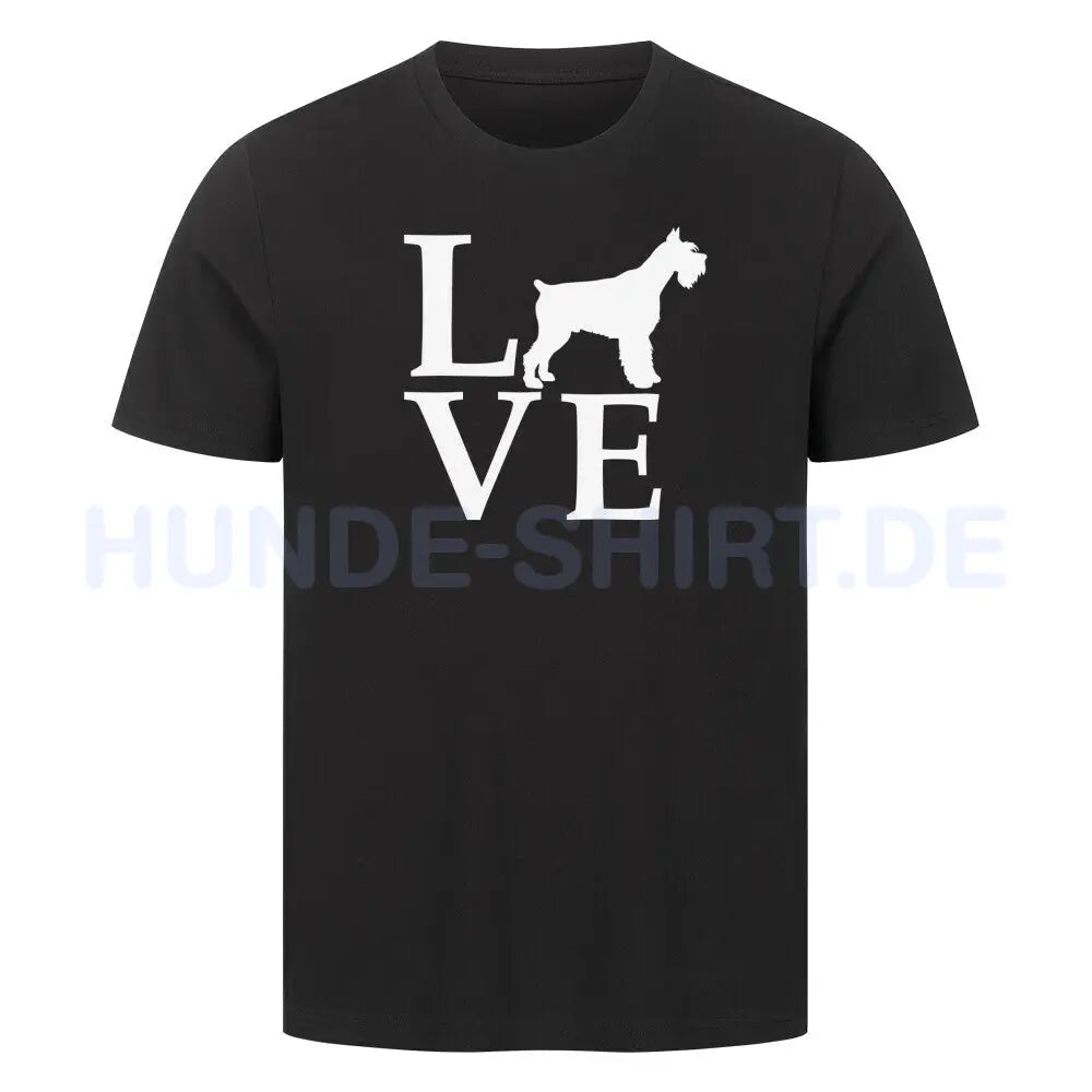 Premium T-Shirt "Zwergschnauzer - Love" Schwarz – hunde-shirt.de