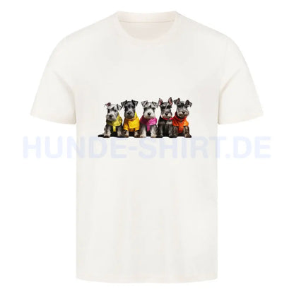 Premium T-Shirt "Zwergschnauzer Parade" Natural Raw – hunde-shirt.de