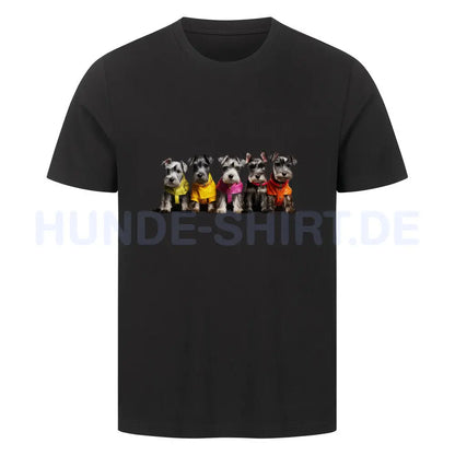 Premium T-Shirt "Zwergschnauzer Parade" Schwarz – hunde-shirt.de