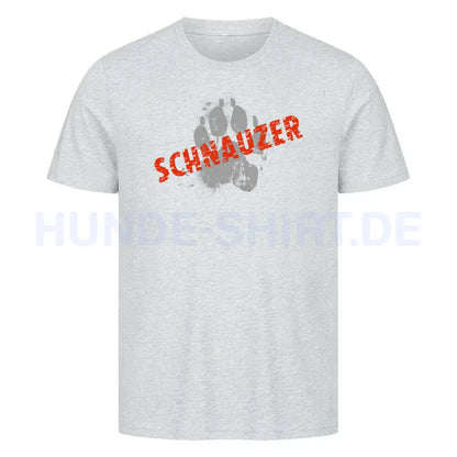 Premium T-Shirt "Zwergschnauzer - PAW" Heather Grey – hunde-shirt.de