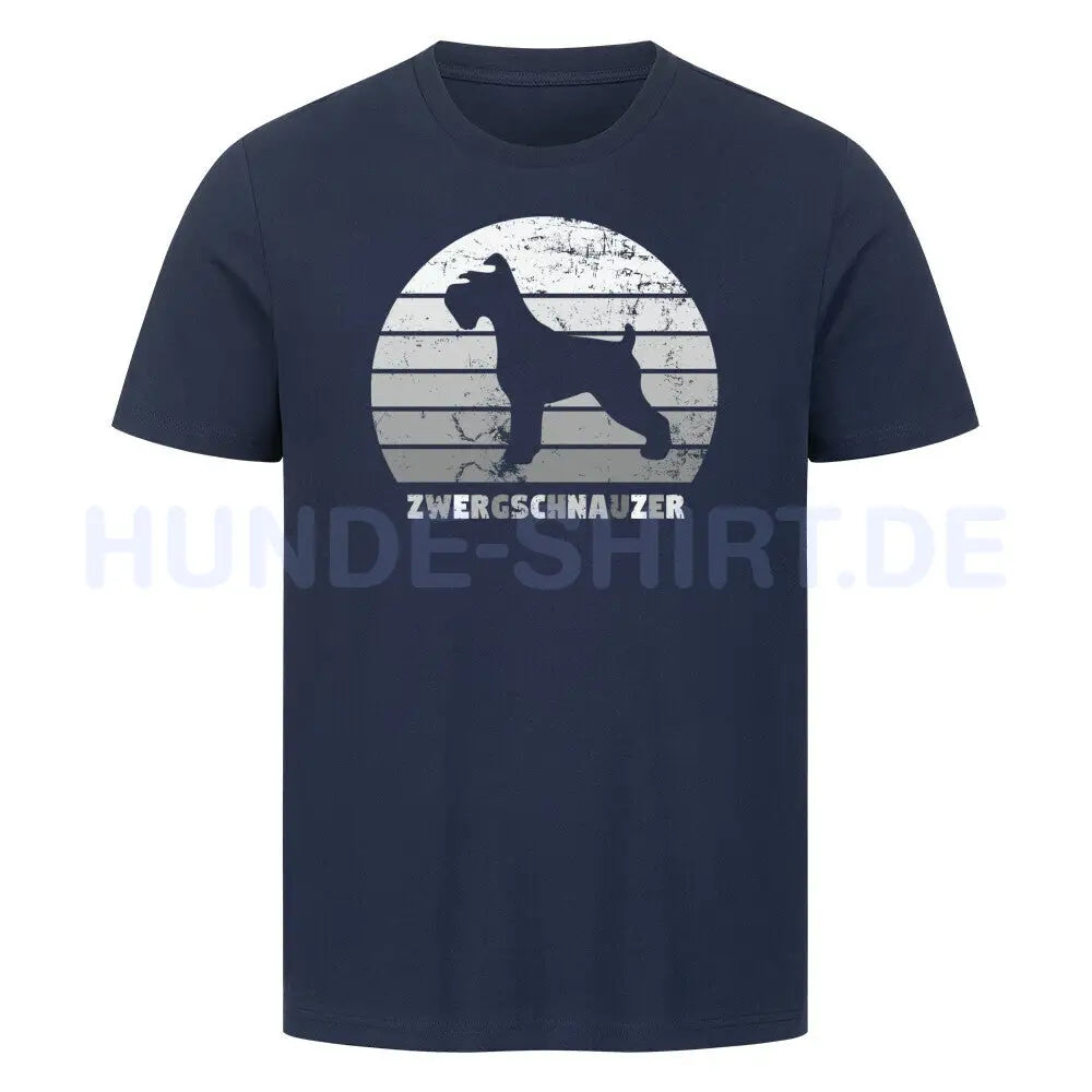 Premium T-Shirt "Zwergschnauzer S" French Navy – hunde-shirt.de