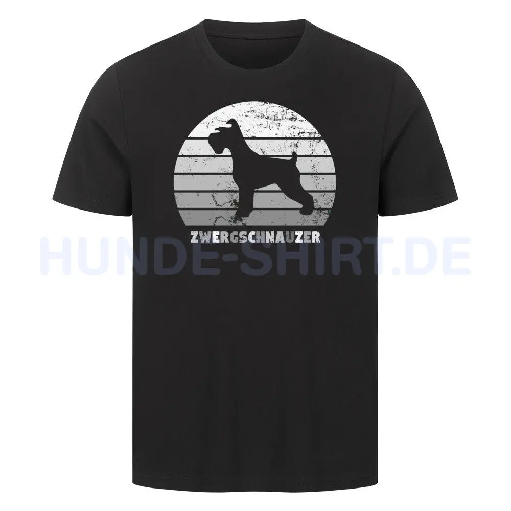 Premium T-Shirt "Zwergschnauzer S" Schwarz – hunde-shirt.de