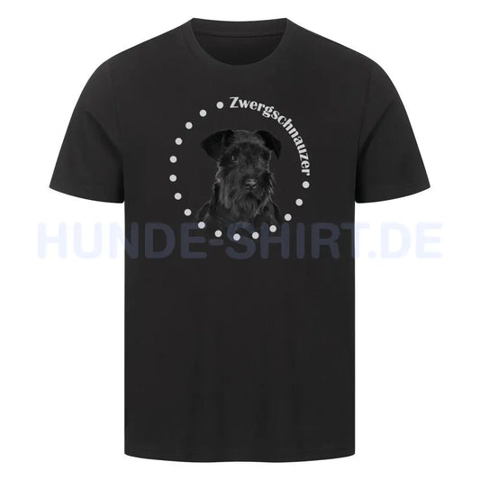 Premium T-Shirt "Zwergschnauzer schwarz R" Schwarz – hunde-shirt.de