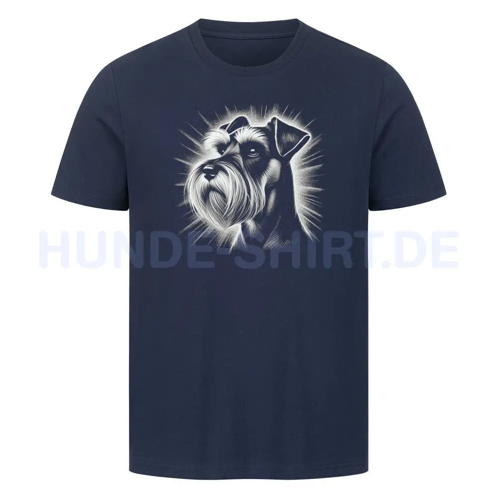 Premium T-Shirt "Zwergschnauzer Shine" French Navy – hunde-shirt.de