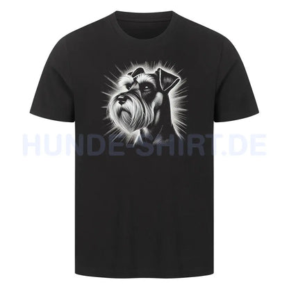 Premium T-Shirt "Zwergschnauzer Shine" Schwarz – hunde-shirt.de