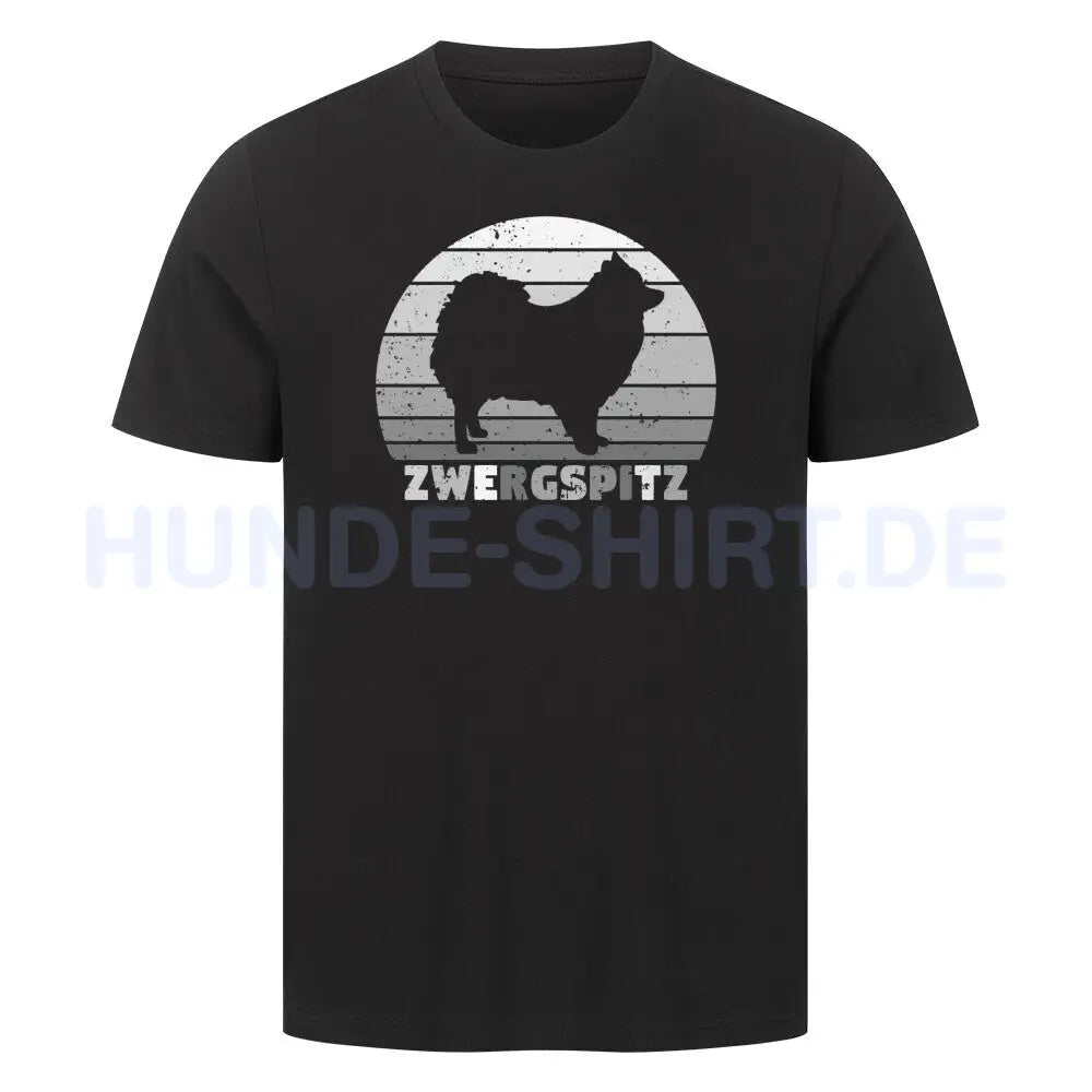 Premium T-Shirt "Zwergspitz" Schwarz – hunde-shirt.de