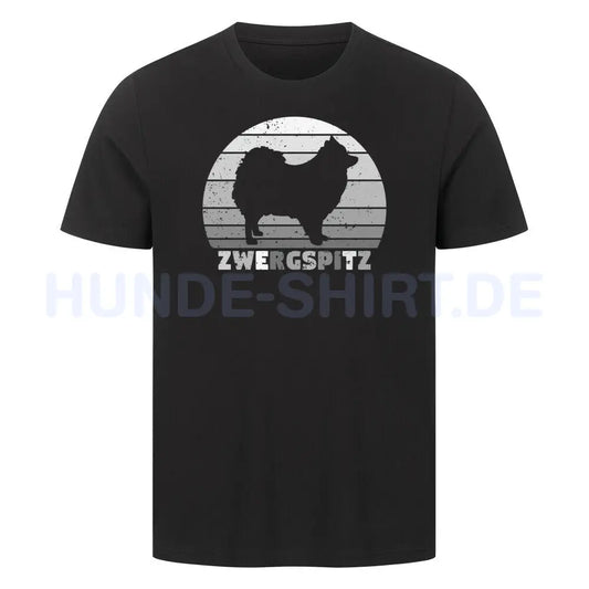 Premium T-Shirt "Zwergspitz" Schwarz – hunde-shirt.de