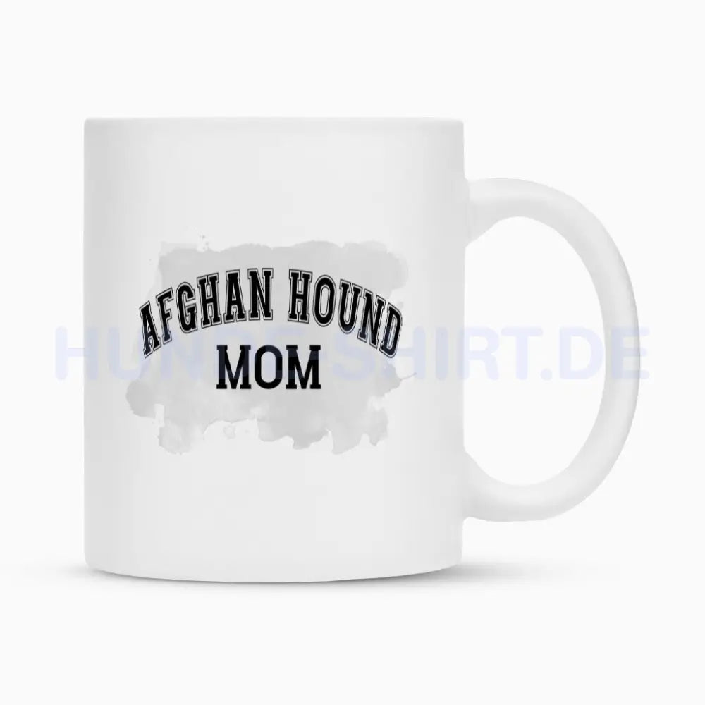 Tasse "Afghan Hound - MOM" Weiß – hunde-shirt.de