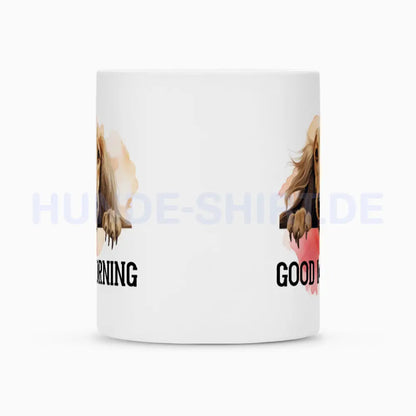 Tasse "Afghanischer Windhund - GOOD MORNING" – hunde-shirt.de