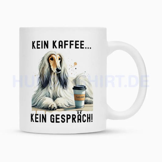 Tasse "Afghanischer Windhund - Kein Kaffee..." Weiß – hunde-shirt.de