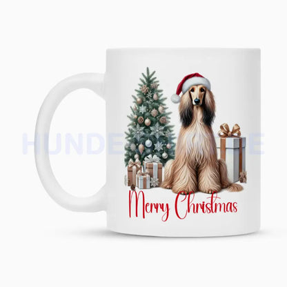 Tasse "Afghanischer Windhund - Merry Christmas" – hunde-shirt.de