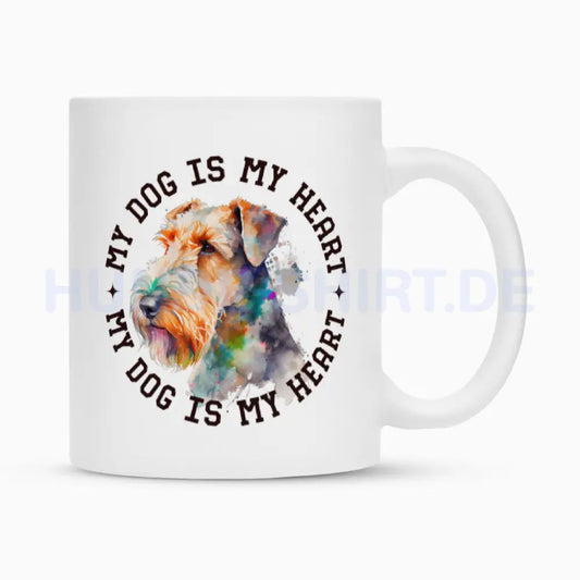 Tasse "Airedale Terrier" Weiß – hunde-shirt.de