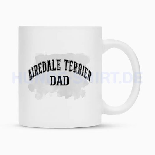 Tasse "Airedale Terrier - DAD" Weiß – hunde-shirt.de