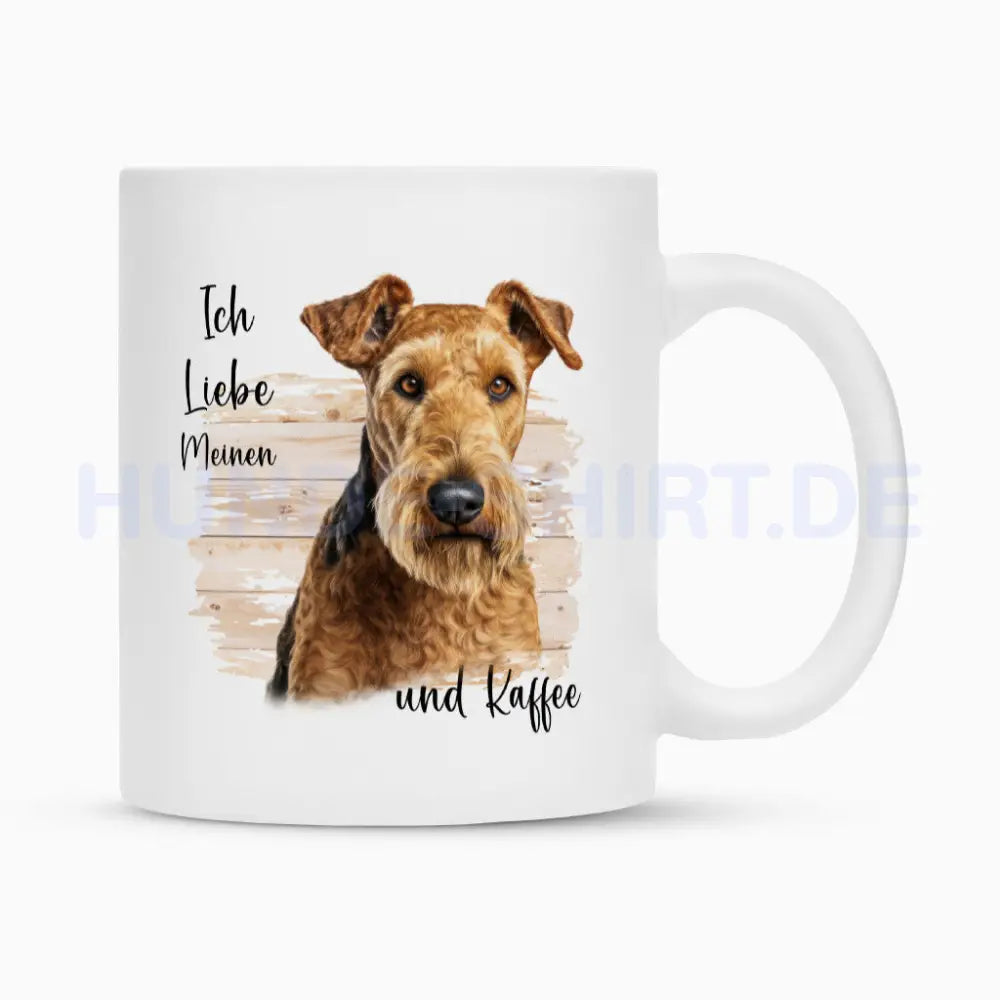 Tasse "Airedale Terrier - Ich liebe..." Weiß – hunde-shirt.de