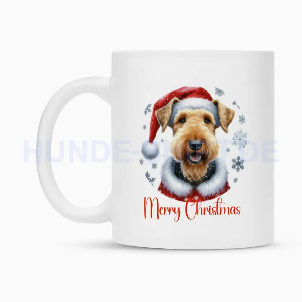 Tasse "Airedale Terrier - Merry Christmas" – hunde-shirt.de