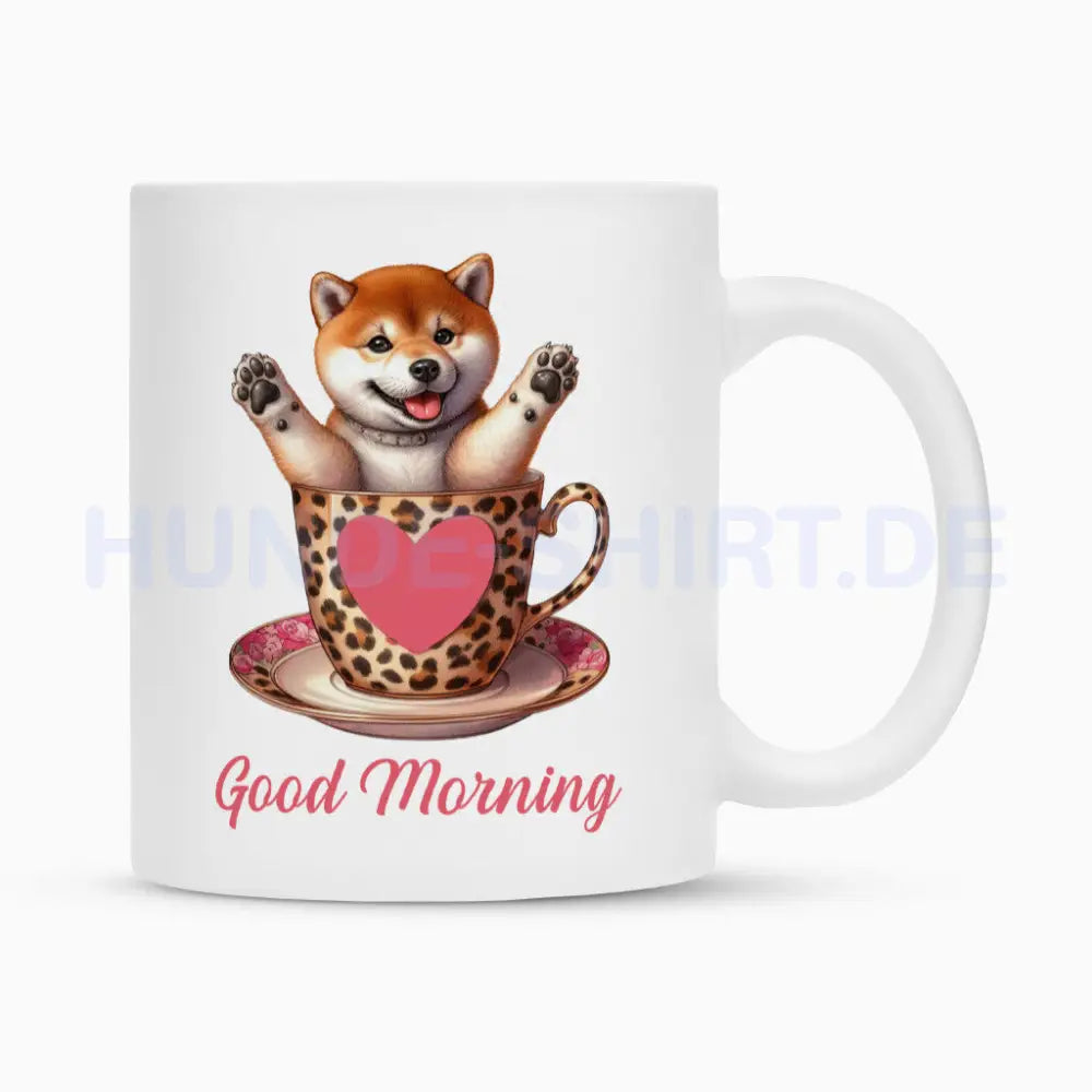 Tasse "Akita Inu - Good Morning" Weiß – hunde-shirt.de