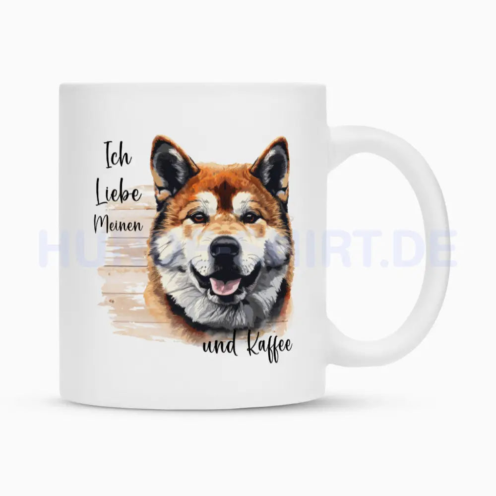 Tasse "Akita Inu - Ich liebe meinen..." Weiß – hunde-shirt.de