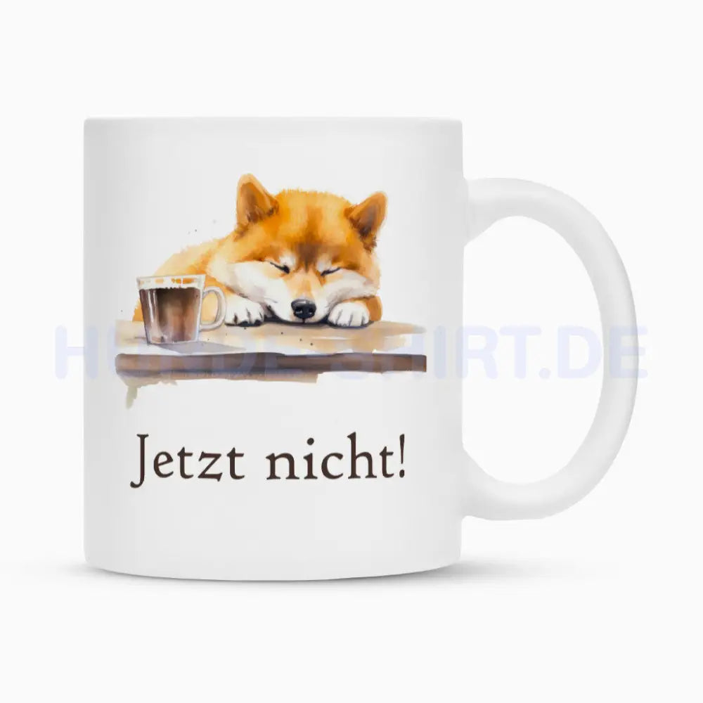 Tasse "Akita Inu - Jetzt nicht!" Weiß – hunde-shirt.de