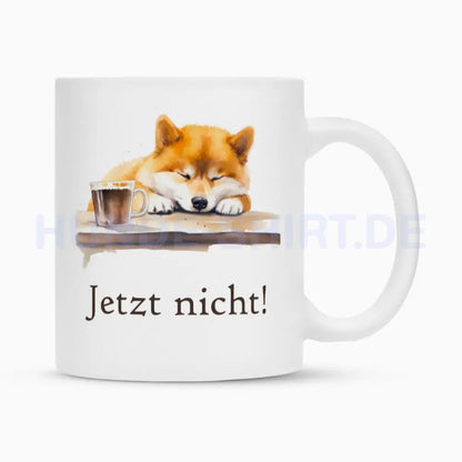 Tasse "Akita Inu - Jetzt nicht!" Weiß – hunde-shirt.de