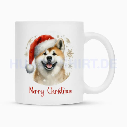 Tasse "Akita Inu - Merry Christmas" Weiß – hunde-shirt.de