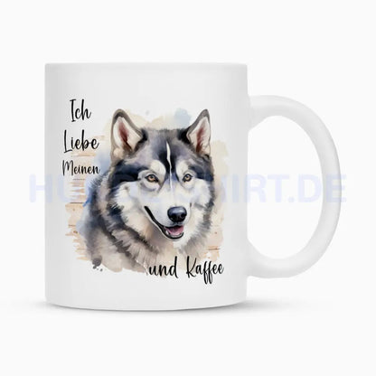 Tasse "Alaskan Malamute - Ich liebe..." Weiß – hunde-shirt.de