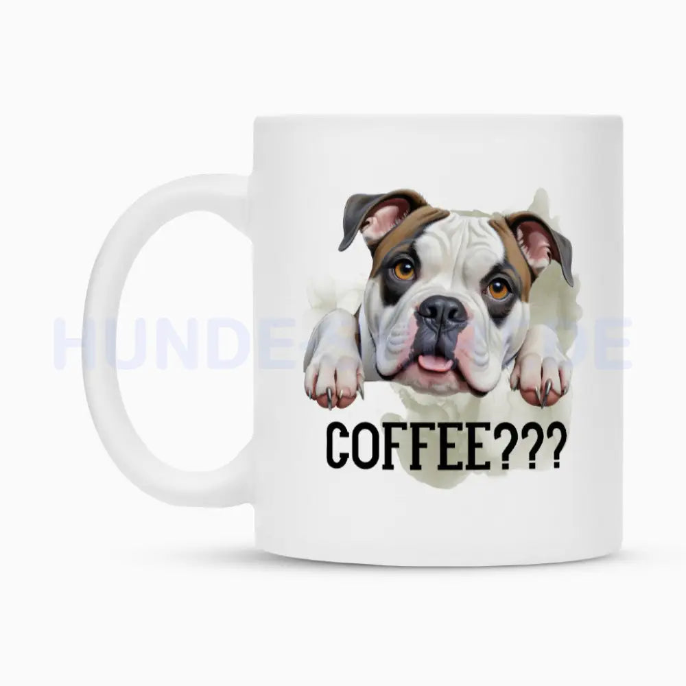 Tasse "American Bulldog - Coffee???" – hunde-shirt.de