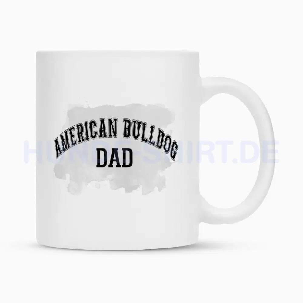 Tasse "American Bulldog - DAD" Weiß – hunde-shirt.de