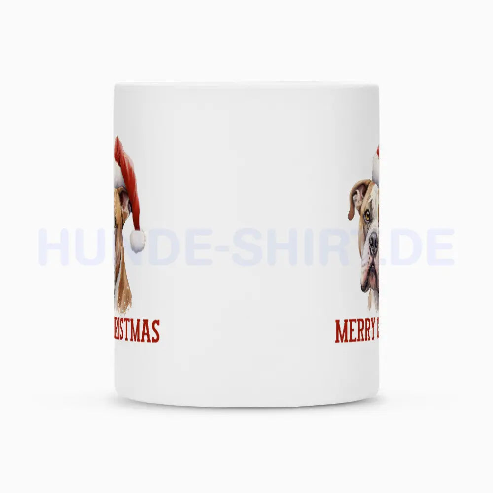 Tasse "American Bulldog - Merry Christmas" – hunde-shirt.de