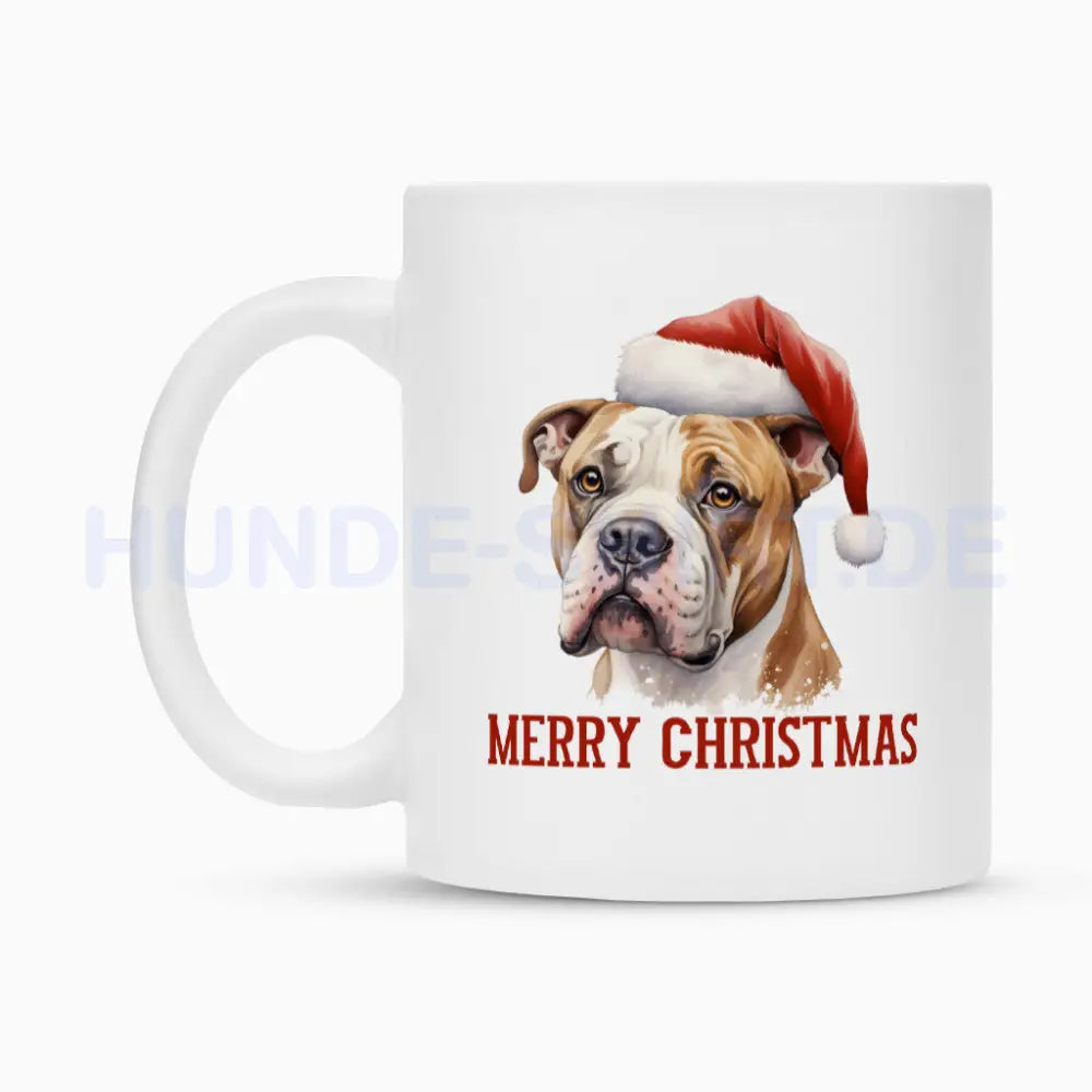 Tasse "American Bulldog - Merry Christmas" – hunde-shirt.de