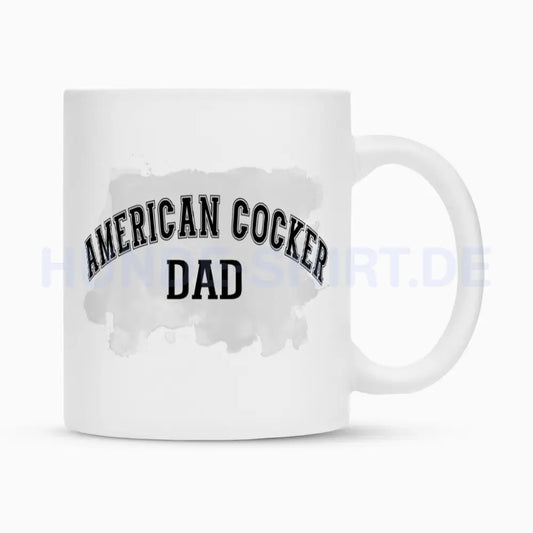 Tasse "American Cocker - DAD" Weiß – hunde-shirt.de