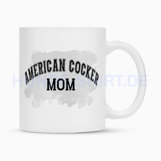 Tasse "American Cocker - MOM" Weiß – hunde-shirt.de