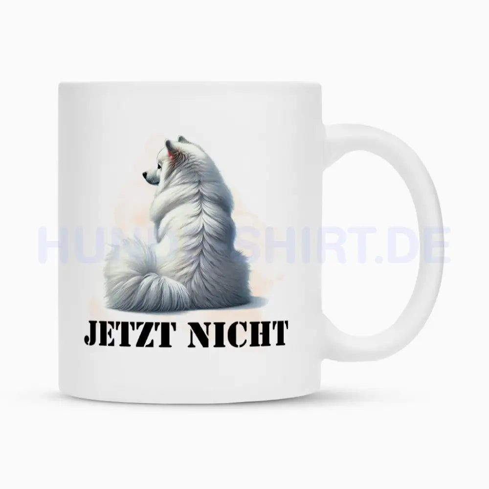 Tasse "American Eskimo - JETZT NICHT" Weiß – hunde-shirt.de