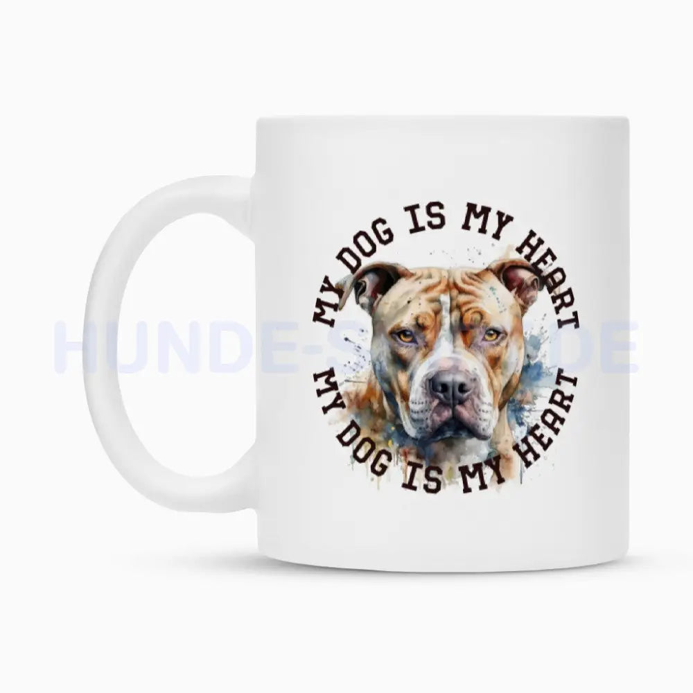 Tasse "American Pit Bull Terrier HEART" – hunde-shirt.de