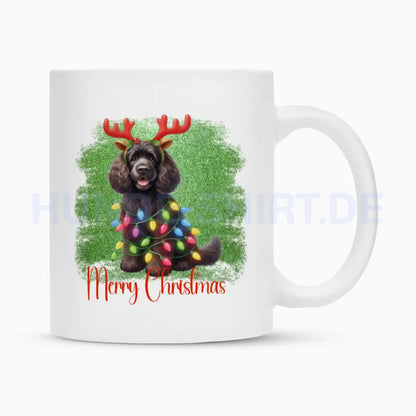 Tasse "American Water Spaniel - Merry Christmas" Weiß – hunde-shirt.de