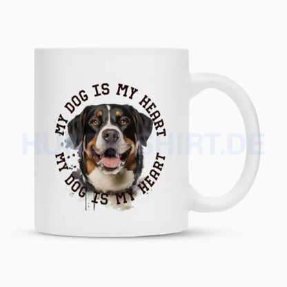 Tasse "Appenzeller Sennenhund HEART" Weiß – hunde-shirt.de