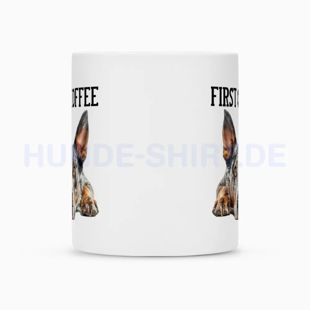 Tasse "Australian Cattle Dog - First Coffee" – hunde-shirt.de